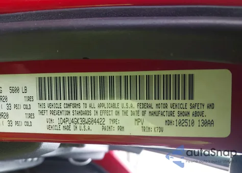 2011 Dodge Nitro Heat from USA, damaged, VIN 1D4PU4GK3BW604422